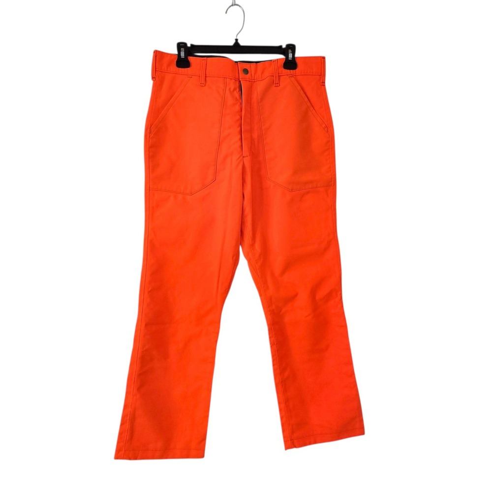 Vintage LL Bean Gore-Tex Hunting Pants Mens 34x30 Blaze Orange Made USA